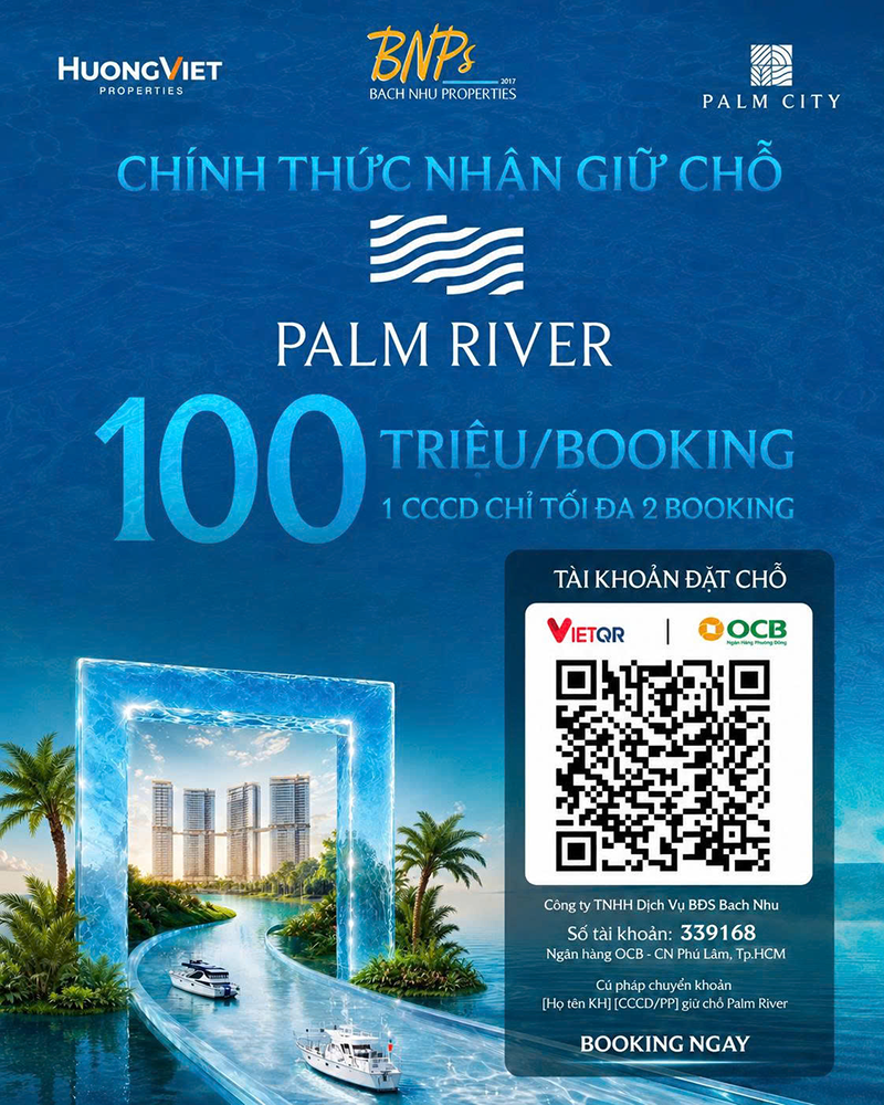 Booking Palm River - Palm City - Bách Như Properties - BNPs