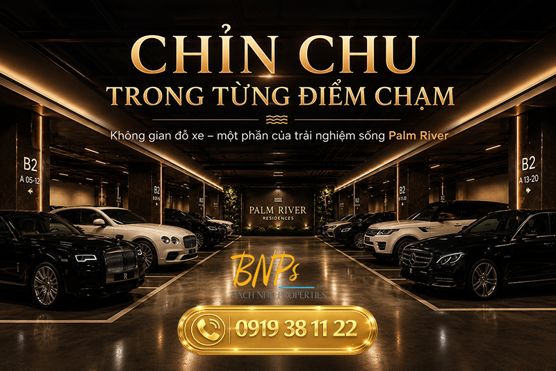 Hầm đỗ xe cao cấp Palm River - Bách Như Properties - BNPs