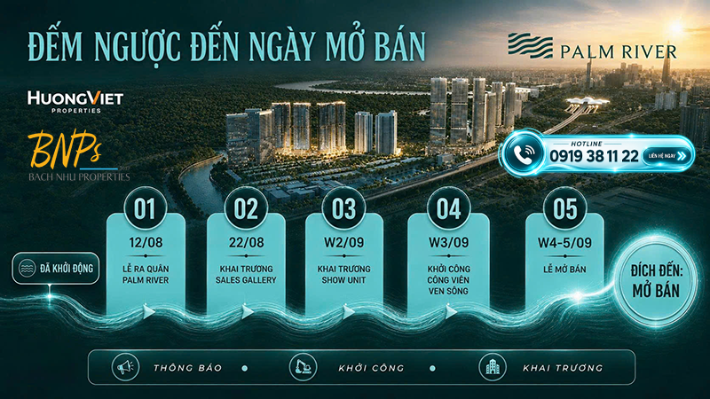 Lịch Triển Khai Palm River 2026 - Bách Như Properties - BNPs