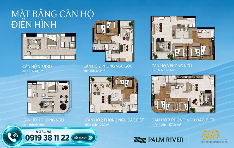 Mặt Bằng Palm River Layout từng căn - Bách Như Properties - BNPs