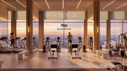 phối cảnh tiện ích phân khu căn hộ palm river - phòng tập gym