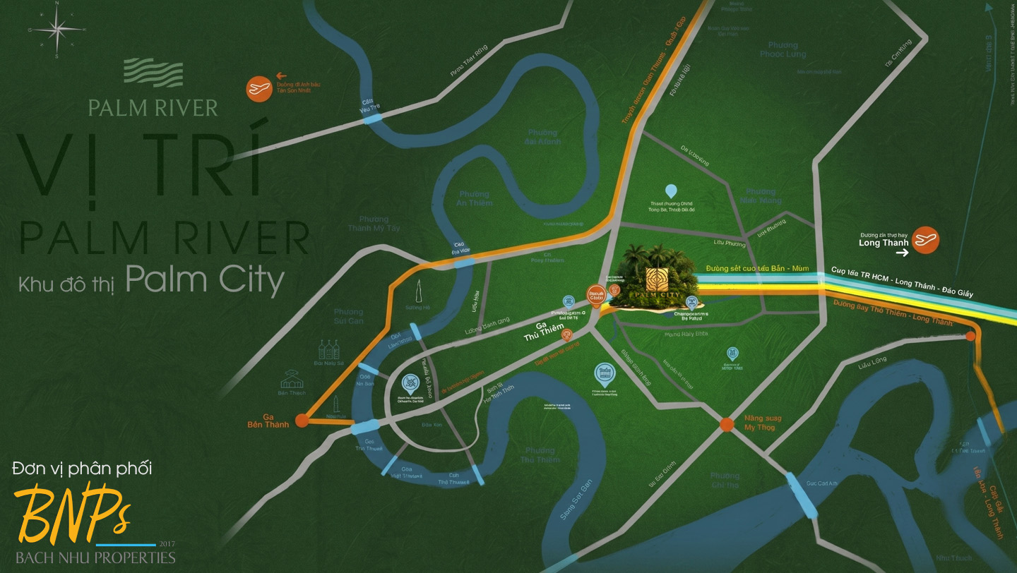 Vị Trí Khu Căn Hộ Palm River - Palm City