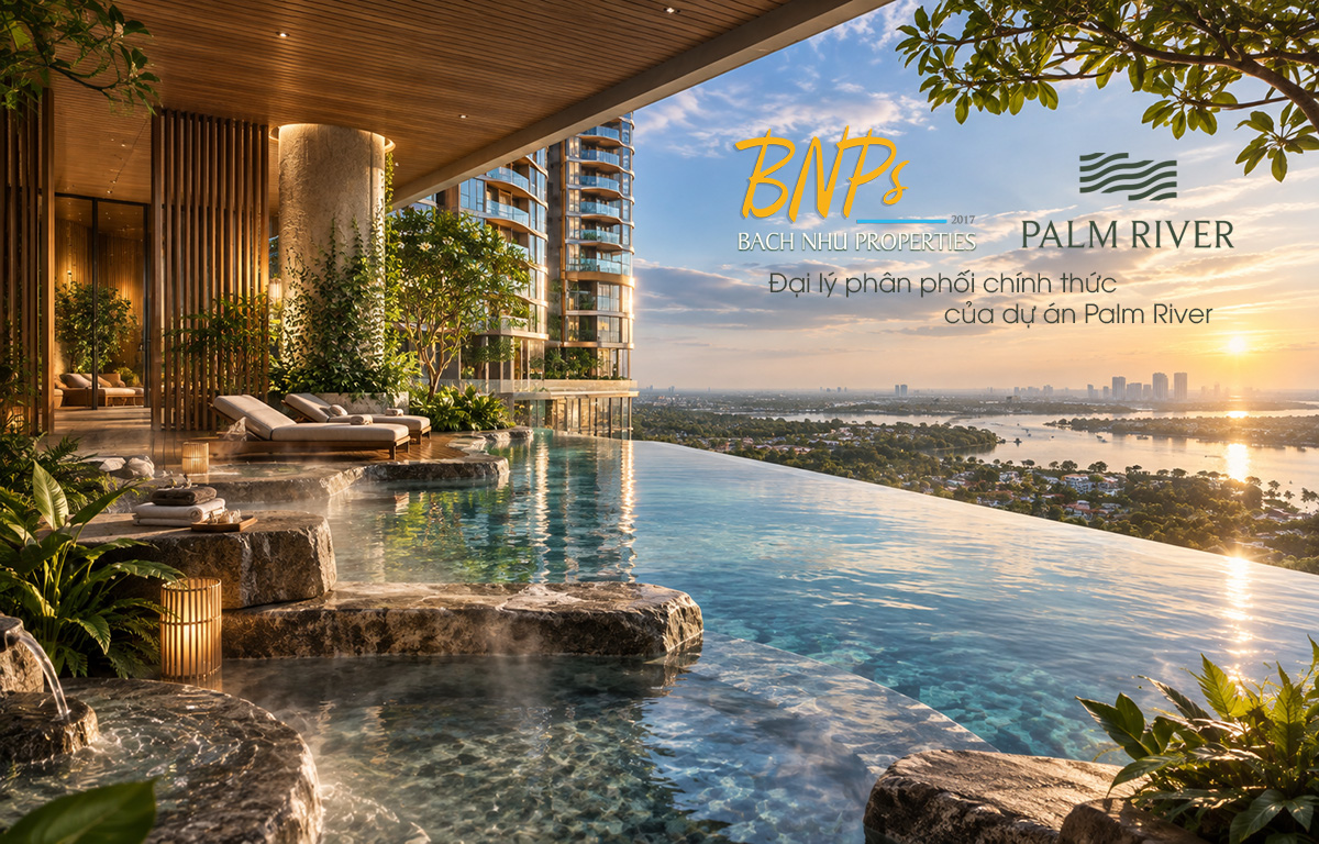 Tổ hợp tiện ích khoáng nóng Sky Onsen và hồ bơi tại phân khu Palm River