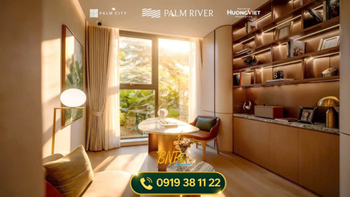 thiết kế phòng làm việc phòng sách Palm River 1 - Bách Như Properties - BNP's